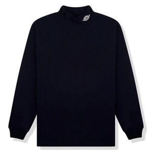 Dior Air Jordan Navy Blue Mock Neck Turtleneck Cotton Shirt Sweater M Medium